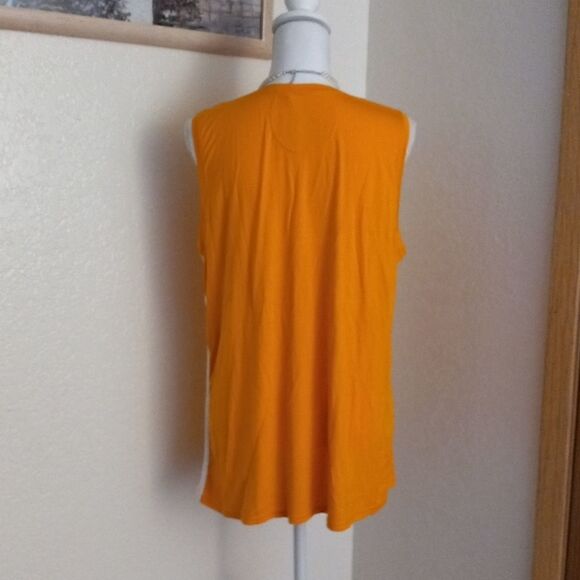 Orange/Pink  59 SPLITS-FIFTY-NINE cap sleeve blouse - Picture 5 of 6